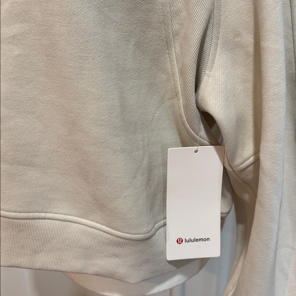 NWT. Lululemon Womens Scuba Oversized Pullover Bone Ivory Sweatshirt Size M/L - Picture 4 of 11